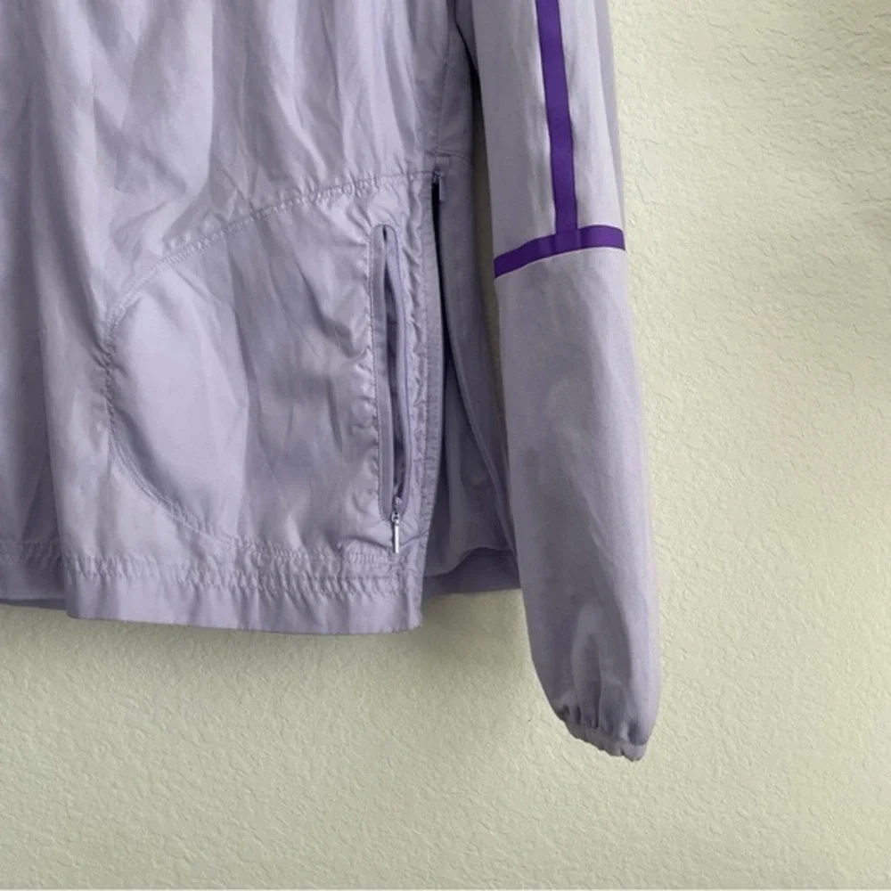 Nike Golf Womens S Windbreaker Pullover 1/4 Zip Reflective Purple Golf Running